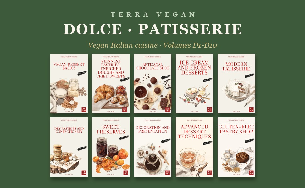 Terra Vegan Dolce banner: volumes D1-D10